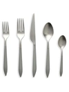 Vietri Ares Argento & Black 5-piece Place Setting In Light Gray