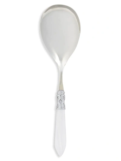 Vietri Aladdin Brilliant Aqua Serving Spoon In White