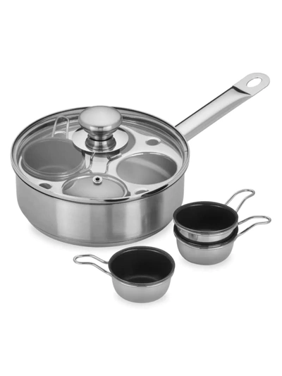 Demeyere Resto 4-cup Stainless Steel Egg Poacher Set