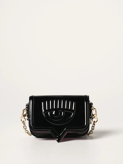 Chiara Ferragni Bag In Synthetic Patent Leather In Black