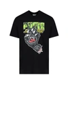 Puma X Santa Cruz Graphic T-shirt In Black And Lime Green In Black