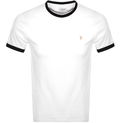 Farah Vintage Groves Ringer T Shirt White