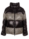 Moncler Erine Quilted Coated-tweed And Shell Down Jacket In 990