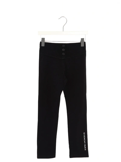 Givenchy Kids' Logo Chain Leggings In Black