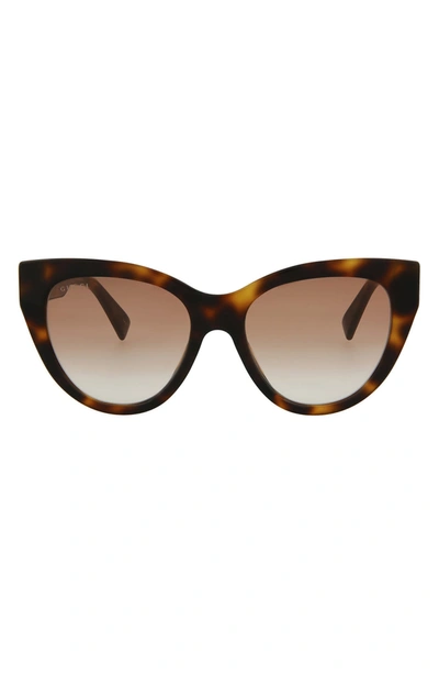 Gucci 53mm Cat Eye Sunglasses In Avana Brown