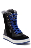 Aquatherm By Santana Canada Maya Faux Fur Lined Lace-up Boot In Blk-royal