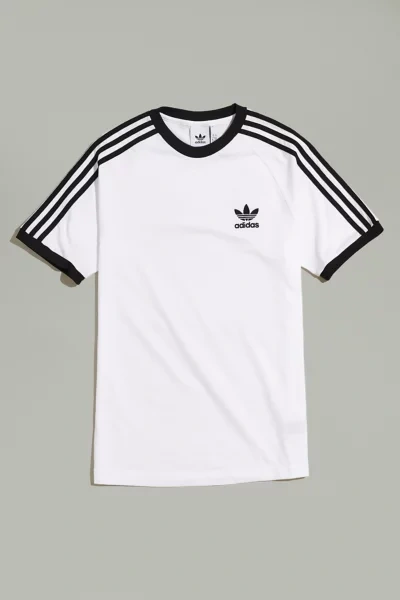 Adidas Originals 3-stripe Tee In White