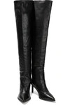 BRUNELLO CUCINELLI BEAD-EMBELLISHED LEATHER OVER-THE-KNEE BOOTS,3074457345626855154