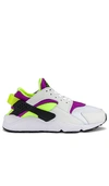 Nike Air Huarache Sneakers Dh4439-101 In White  Neon Yellow  Magenta  & Black