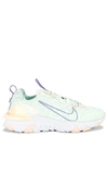 Nike React Vision High-top Sneakers In Barely Green  Purple Pulse  & Crimson Ti
