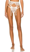 Fleur Du Mal White Gardenia Garter Belt In Ivory