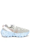 Nike Women's Space Hippie Knit Low Top Sneakers In Summit White  Multi Color  Photon Dust