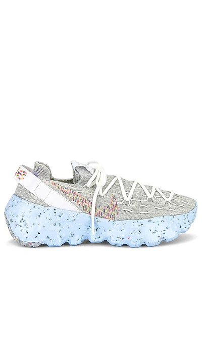 Nike Women's Space Hippie Knit Low Top Sneakers In Summit White  Multi Color  Photon Dust