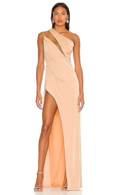 Katie May X Revolve A Cut Above Gown In Apricot