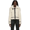 STAND STUDIO OFF-WHITE FAUX-SHEARLING AUDREY BIKER JACKET