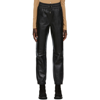 STAND STUDIO BLACK LEATHER CUFFED JUSTICE LOUNGE PANTS