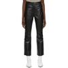STAND STUDIO BLACK LEATHER AVERY CROPPED TROUSERS