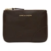 Comme Des Garçons Classic Line Zip Pouch In Brown