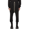 RICK OWENS DRKSHDW BLACK DRAWSTRING LOUNGE PANTS