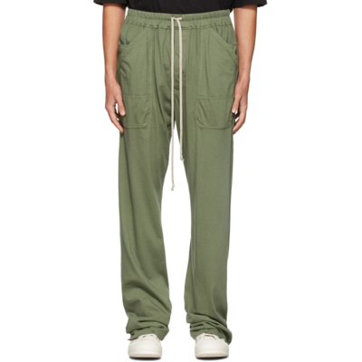 Rick Owens Drkshdw Ssense Exclusive Green Mt Long Lounge Trousers In 15 Green