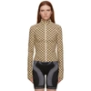 Misbhv Ssense Exclusive Beige Lara Monogram Zip Top In Beige