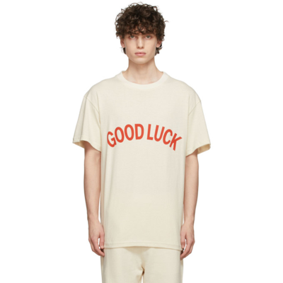 Mr. Saturday Off-white Goodluck T-shirt In Vtgwhite