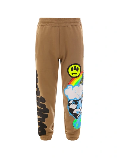 Barrow Graphic Print Joggers In Brown,black