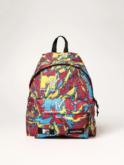 Mtv X Eastpak Padded Pak'r  Backpack In Canvas With Graphic Print In Orange