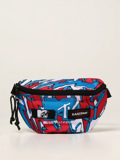 Mtv X Eastpak Springer  Belt Bag In Canvas With Graphic Print In White