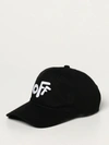 OFF-WHITE COTTON BASEBALL CAP WITH EMBROIDERED LOGO,C42518002
