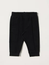 Emporio Armani Trousers In Cotton Blend With Logo In Navy