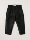 Simonetta Teen Tapered-leg Satin Trousers In Black