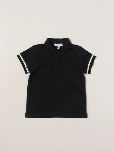 Emporio Armani Babies' Polo Shirt In Cotton Blend In Navy