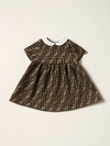FENDI DRESS WITH ALL-OVER FF LOGO,C28871119