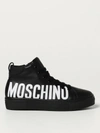 MOSCHINO BABY SNEAKERS IN LEATHER,347378002