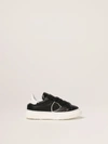 Philippe Model Logo-patch Low Top Sneakers In Black
