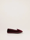 Siola Teen Velvet-effect Slip-on Loafers In Red