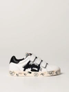 Premiata Graphic-print Touch-strap Sneakers In White