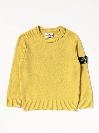Stone Island Sweater  Junior Kids Color Mustard In Mustard