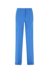 FERRAGAMO CERULEAN STRETCH WOOL BLEND PALAZZO PANT  LIGHTBLUE SALVATORE FERRAGAMO DONNA 38