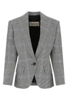 ALEXANDRE VAUTHIER EMBROIDERED WOOL BLEND BLAZER  CHECKED ALEXANDRE VAUTHIER DONNA 34F