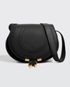 Chloé Marcie Small Saddle Crossbody Bag In Black