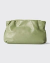 The Row Womens Dusty Green Bourse Leather Clutch Bag In Dusty Green Pld