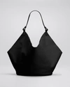 Khaite Lotus Medium Calf Leather Bucket Bag In Black