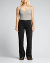 Grlfrnd Hailey Low-rise Slim Bootcut Jeans W/ Slit Hem In Sunset Strip