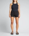 Grlfrnd Helena Distressed Denim Shorts In Idyllwild