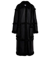 Stand Studio Delia Faux-shearling Oversized Coat In Black