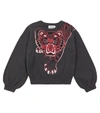 KENZO EMBROIDERED COTTON-BLEND SWEATER,P00605565