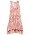 Poupette St Barth Mae Floral Minidress In Pink Biot
