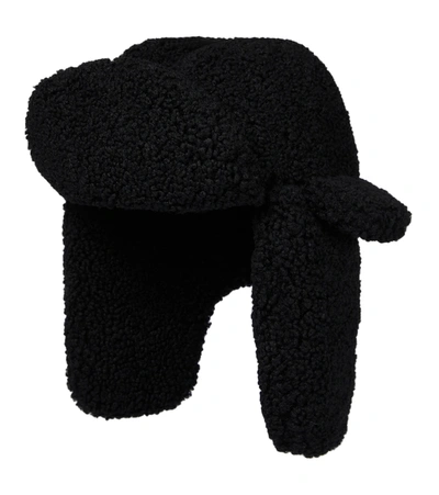 Ruslan Baginskiy Ushanka Faux Shearling Hat In Black